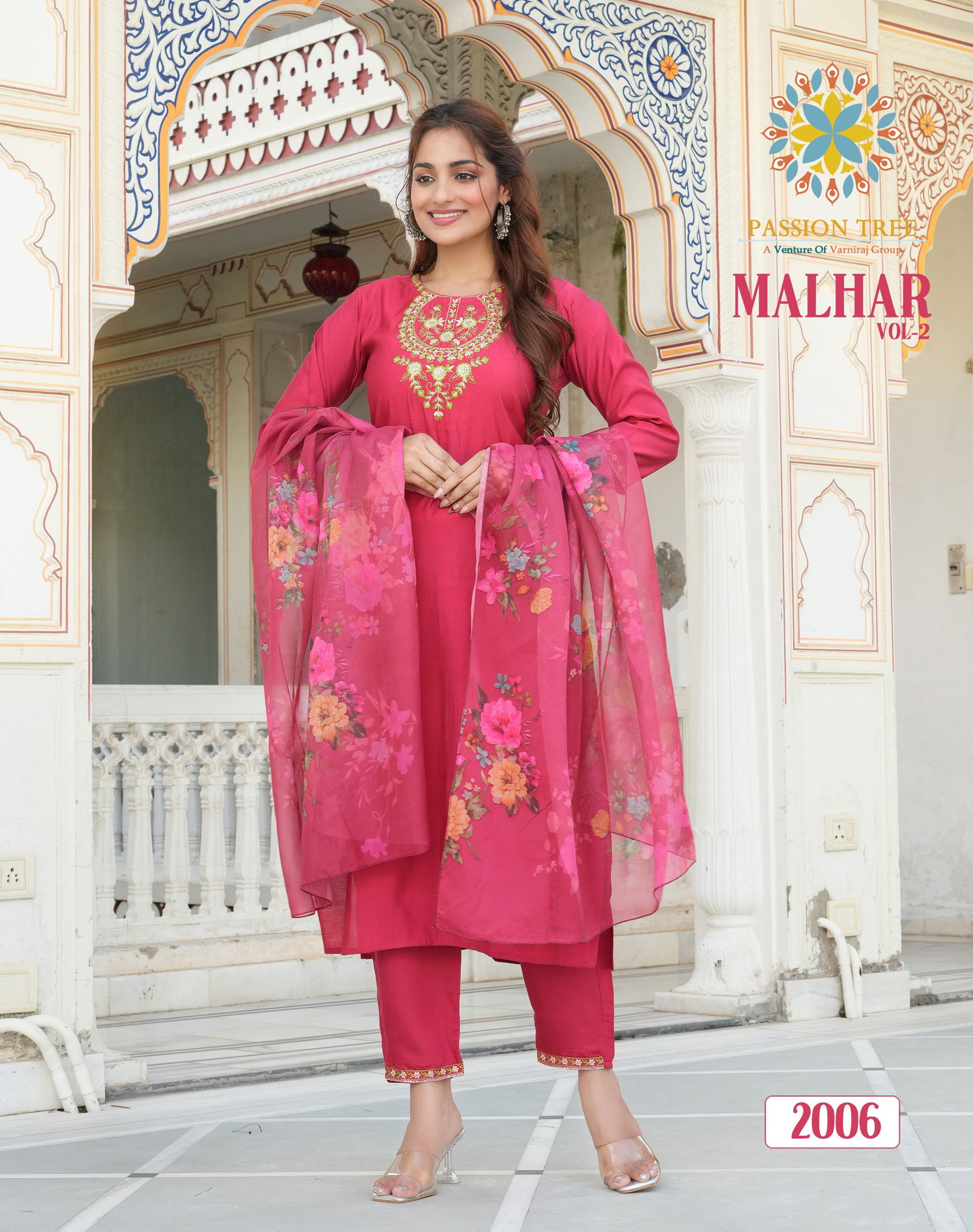 Malhar Vol 2 By Passion Tree Roman Silk Embroidery Readymade Suits Wholesale Price In Surat
